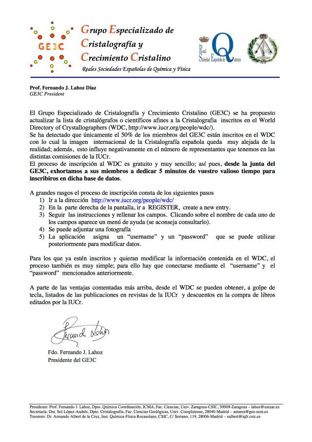 Carta del PResidente